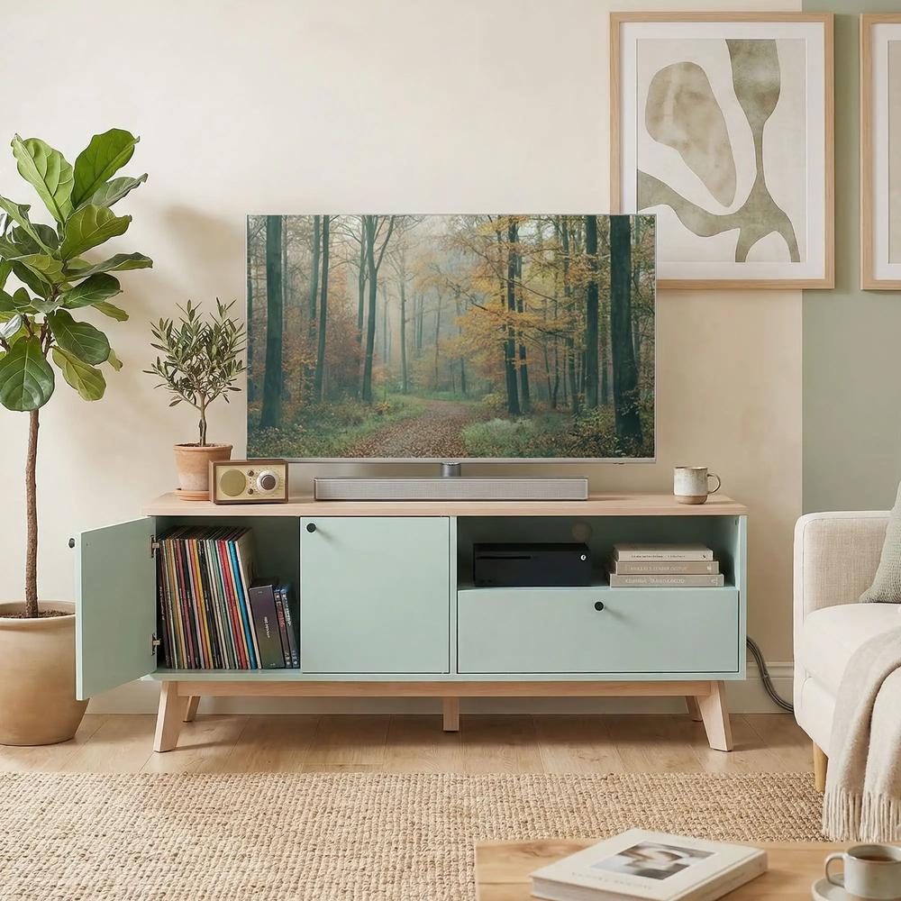 HOMCOM TV Stand Cabinet for Television up to 36 Inch, Modern TV Unit with 2 Doors, Entertainment Center with Adjustable Shelf Additional View 9