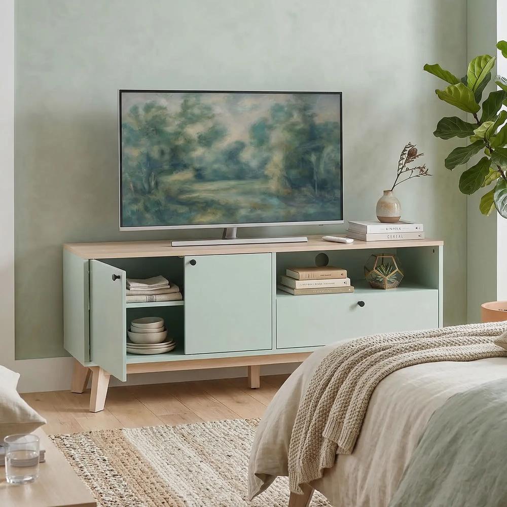HOMCOM TV Stand Cabinet for Television up to 36 Inch, Modern TV Unit with 2 Doors, Entertainment Center with Adjustable Shelf Additional View 10