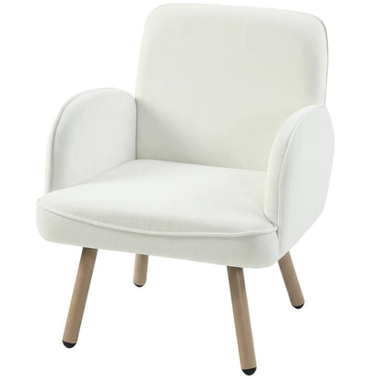 HOMCOM Lounge Chair Velvet Upholstered Armchair with Spring Cushion for Living Room Bedroom Additional View 11