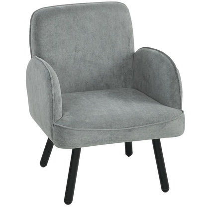 HOMCOM Lounge Chair Velvet Upholstered Armchair with Spring Cushion for Living Room Bedroom Additional View 12