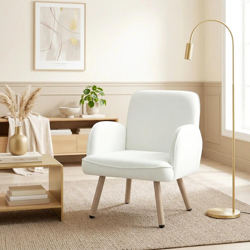 HOMCOM Lounge Chair Velvet Upholstered Armchair with Spring Cushion for Living Room Bedroom Additional View 7