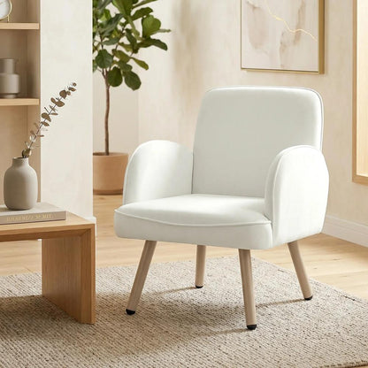 HOMCOM Lounge Chair Velvet Upholstered Armchair with Spring Cushion for Living Room Bedroom Additional View 10