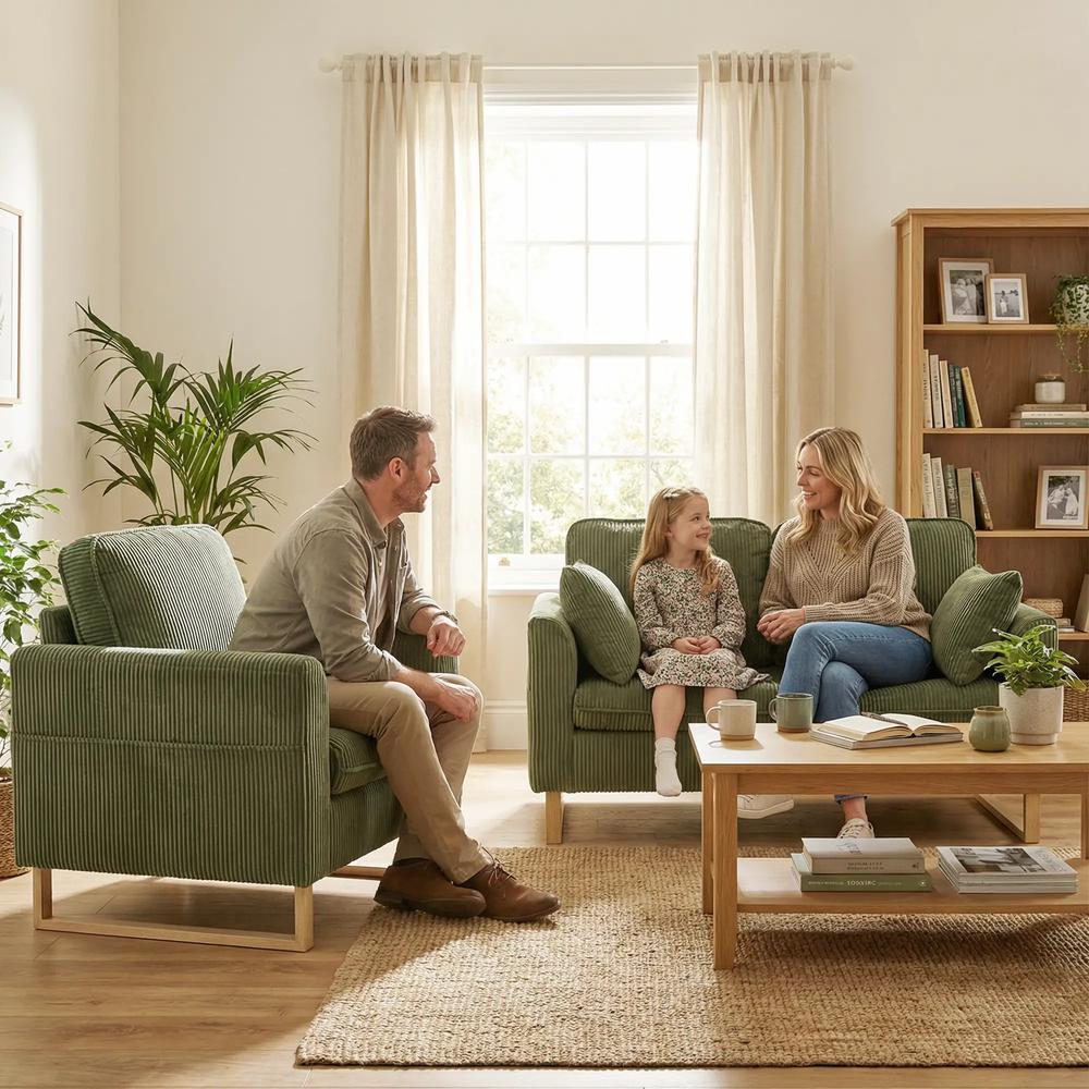 HOMCOM 2 Seater Sofa, 140 cm Loveseat Sofa with Spring Cushions, Metal Legs, 2 Pillows, Dark Green Additional View 12
