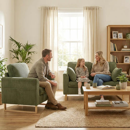 HOMCOM 2 Seater Sofa, 140 cm Loveseat Sofa with Spring Cushions, Metal Legs, 2 Pillows, Dark Green Additional View 12