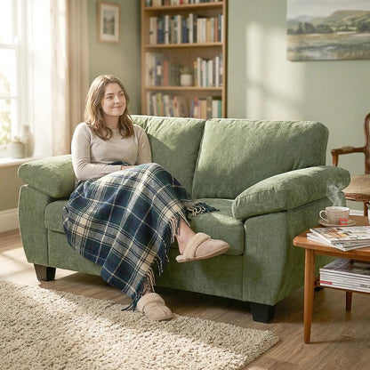 HOMCOM 2 Seater Sofa, 156cm Chenille Loveseat Sofa Additional View 13
