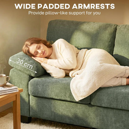 HOMCOM 2 Seater Sofa, 156cm Chenille Loveseat Sofa Additional View 17