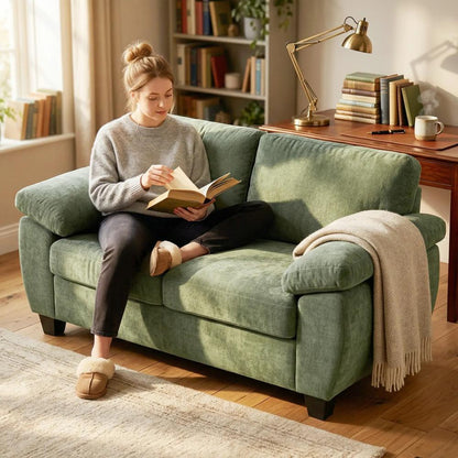 HOMCOM 2 Seater Sofa, 156cm Chenille Loveseat Sofa Additional View 18