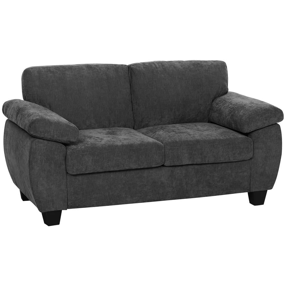HOMCOM 2 Seater Sofa, 156cm Chenille Loveseat Sofa
