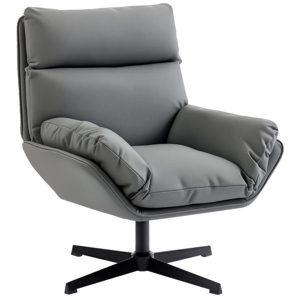HOMCOM Accent Chair with 360 Swivel Armchair for Living Room with Padded Cushion Additional View 12