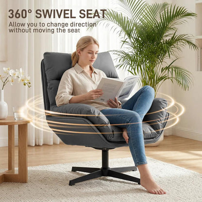 HOMCOM Accent Chair with 360 Swivel Armchair for Living Room with Padded Cushion Additional View 15