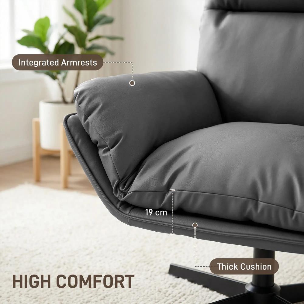 HOMCOM Accent Chair with 360 Swivel Armchair for Living Room with Padded Cushion Additional View 16