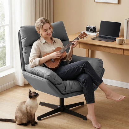 HOMCOM Accent Chair with 360 Swivel Armchair for Living Room with Padded Cushion Additional View 21
