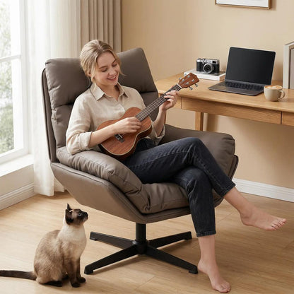 HOMCOM Accent Chair with 360 Swivel Armchair for Living Room with Padded Cushion Additional View 10