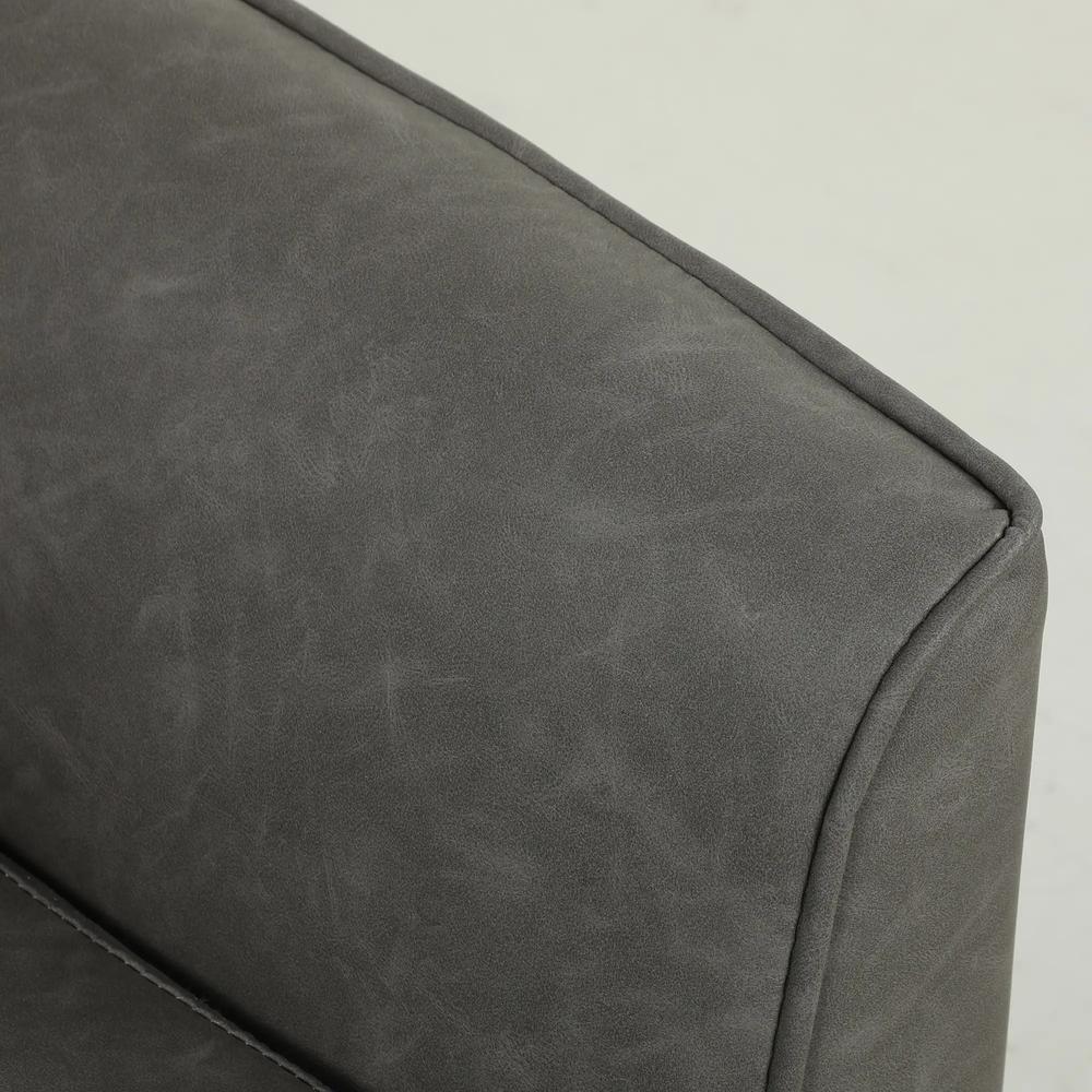 HOMCOM 2 Seater Sofa, 132 cm Modern Small Sofa with Solid Wood Legs and 2 Pillows for Small Space, Grey Additional View 9