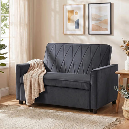 HOMCOM 2 Seater Sofa Bed, 3-in-1 Convertible Pull Out Sleeper Sofa with Click-Clack Adjustable Backrest Additional View 14