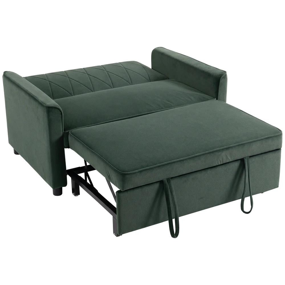 HOMCOM 2 Seater Sofa Bed, 3-in-1 Convertible Pull Out Sleeper Sofa with Click-Clack Adjustable Backrest Additional View 16