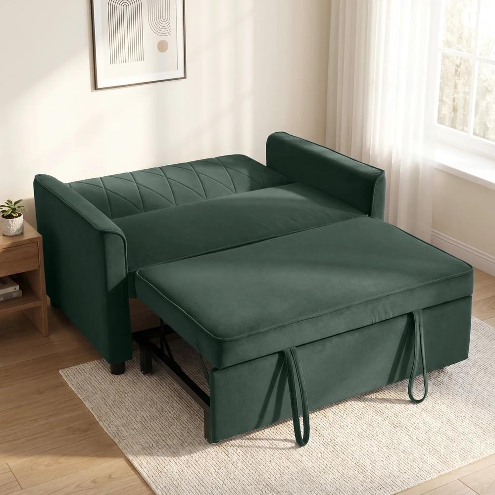 HOMCOM 2 Seater Sofa Bed, 3-in-1 Convertible Pull Out Sleeper Sofa with Click-Clack Adjustable Backrest Additional View 23