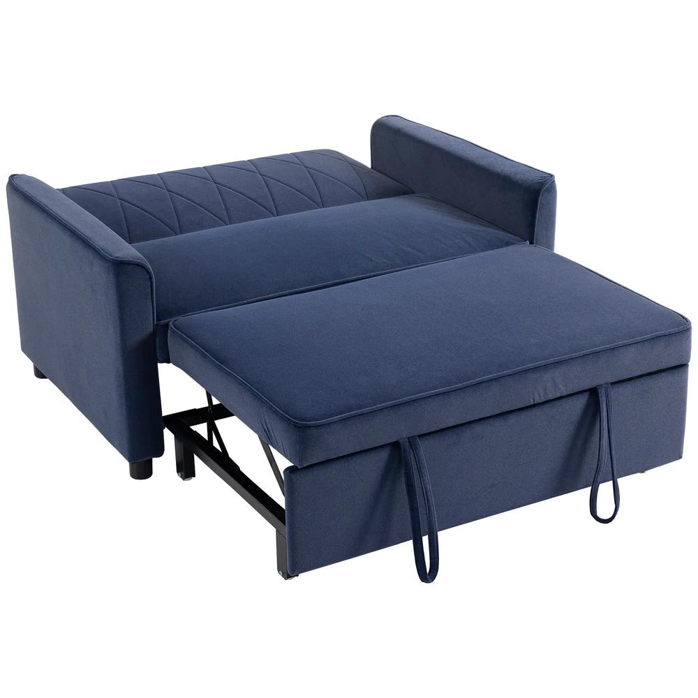 HOMCOM 2 Seater Sofa Bed, 3-in-1 Convertible Pull Out Sleeper Sofa with Click-Clack Adjustable Backrest Additional View 31