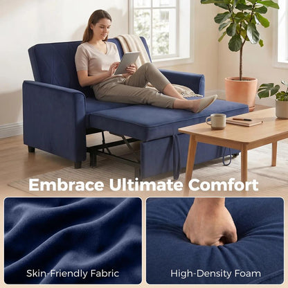 HOMCOM 2 Seater Sofa Bed, 3-in-1 Convertible Pull Out Sleeper Sofa with Click-Clack Adjustable Backrest Additional View 36