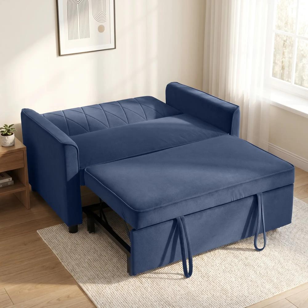 HOMCOM 2 Seater Sofa Bed, 3-in-1 Convertible Pull Out Sleeper Sofa with Click-Clack Adjustable Backrest Additional View 38