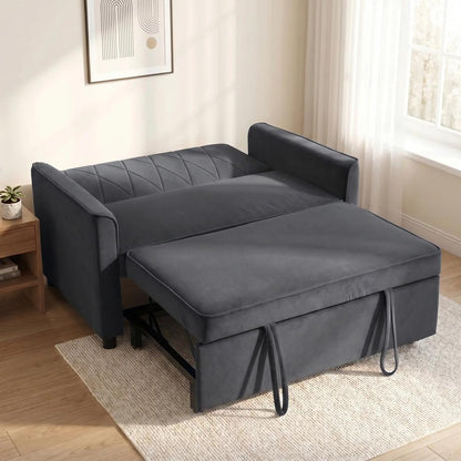 HOMCOM 2 Seater Sofa Bed, 3-in-1 Convertible Pull Out Sleeper Sofa with Click-Clack Adjustable Backrest Additional View 8