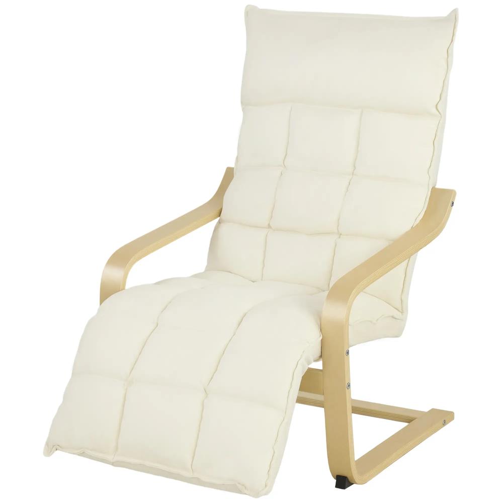 HOMCOM Modern Accent Chair, Leisure Lounge Chair Armchair with Footrest, Plush Cushion, Curved Legs and Arms Additional View 15
