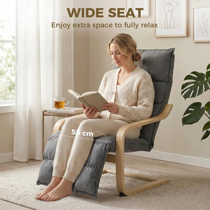 HOMCOM Modern Accent Chair, Leisure Lounge Chair Armchair with Footrest, Plush Cushion, Curved Legs and Arms Additional View 20