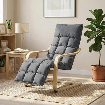 HOMCOM Modern Accent Chair, Leisure Lounge Chair Armchair with Footrest, Plush Cushion, Curved Legs and Arms Additional View 29