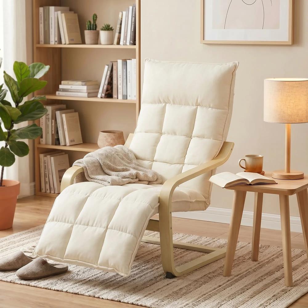 HOMCOM Modern Accent Chair, Leisure Lounge Chair Armchair with Footrest, Plush Cushion, Curved Legs and Arms Additional View 8
