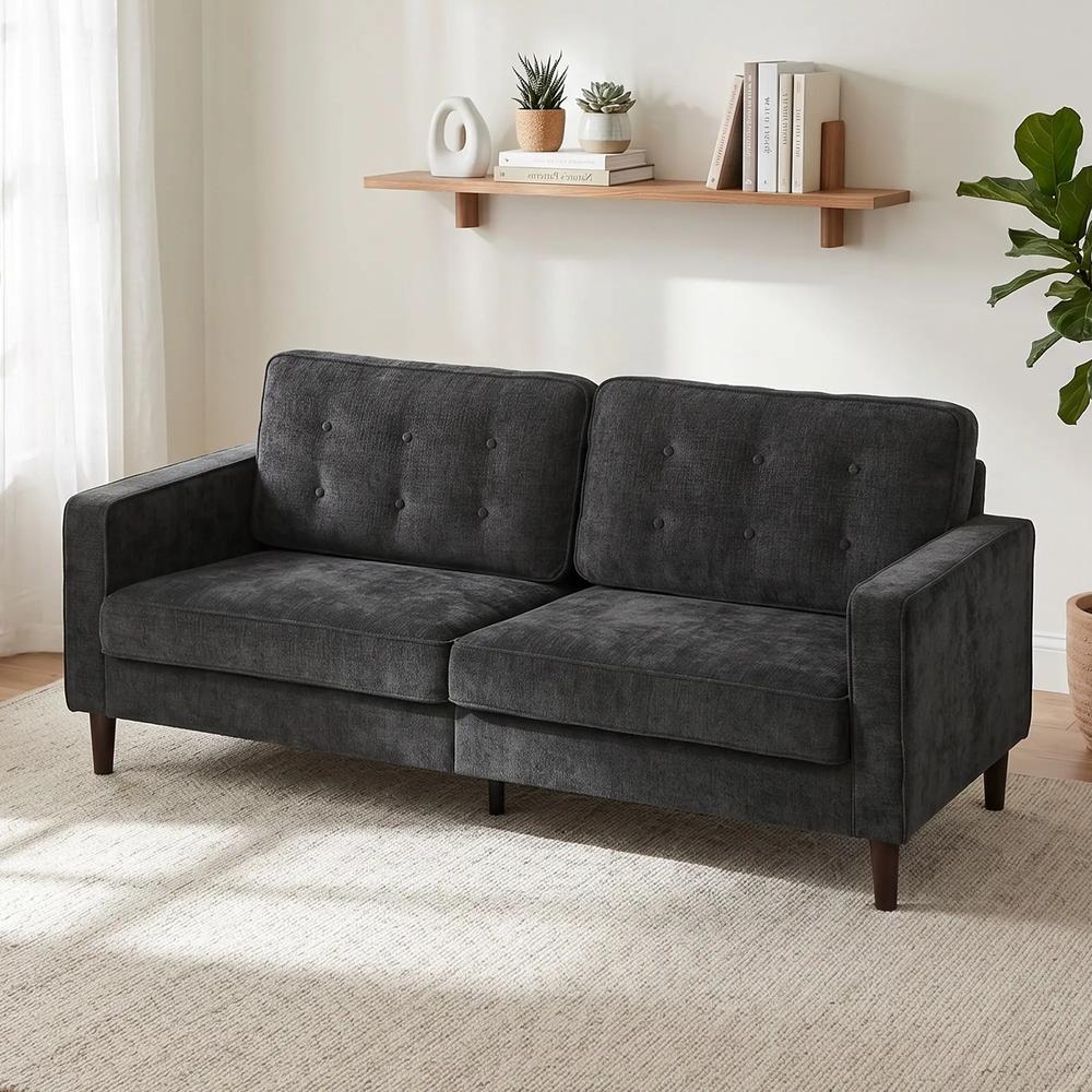 HOMCOM 3 Seater Sofa Button Tufted Upholstered Couch with Wood Legs for Living Room Additional View 13