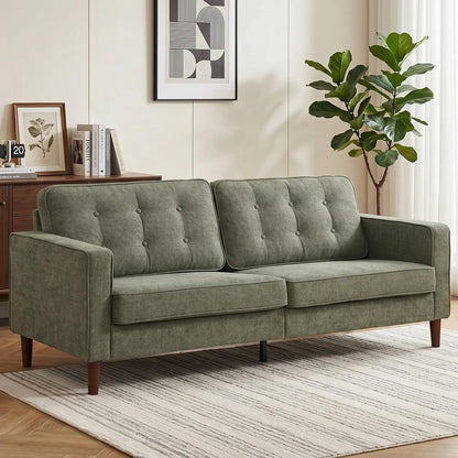 HOMCOM 3 Seater Sofa Button Tufted Upholstered Couch with Wood Legs for Living Room Additional View 16