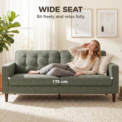 HOMCOM 3 Seater Sofa Button Tufted Upholstered Couch with Wood Legs for Living Room Additional View 19