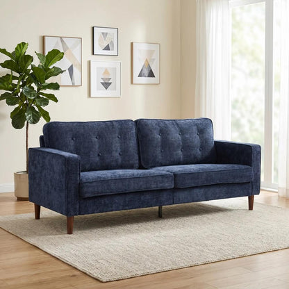HOMCOM 3 Seater Sofa Button Tufted Upholstered Couch with Wood Legs for Living Room Additional View 30