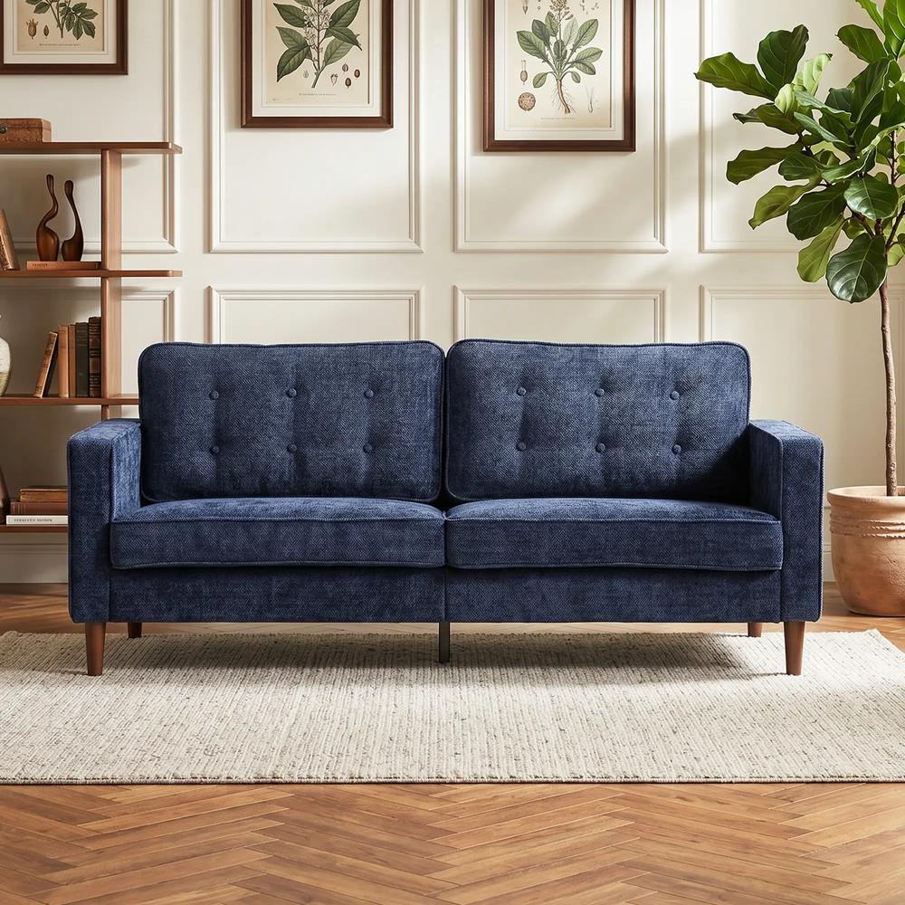 HOMCOM 3 Seater Sofa Button Tufted Upholstered Couch with Wood Legs for Living Room Additional View 42