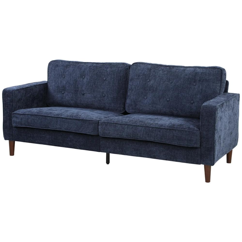 HOMCOM 3 Seater Sofa Button Tufted Upholstered Couch with Wood Legs for Living Room Additional View 43