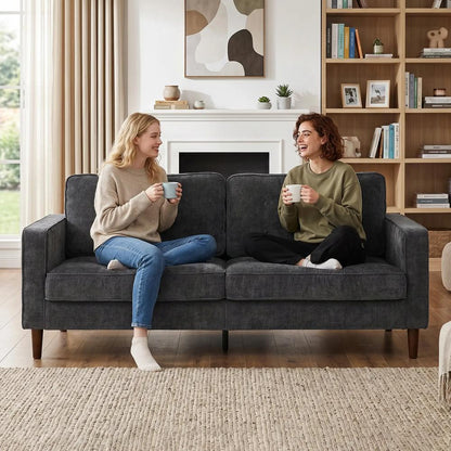 HOMCOM 3 Seater Sofa Button Tufted Upholstered Couch with Wood Legs for Living Room Additional View 8