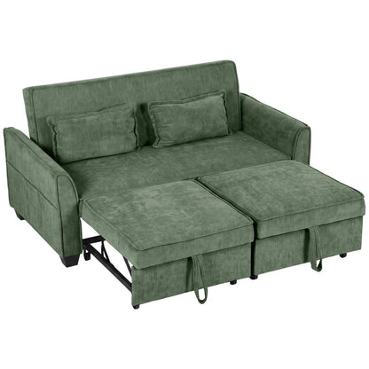 HOMCOM 2 Seater Sofa Bed, 4-in-1 L-Shaped Convertible Pull-Out Sleeper Sofa with Adjustable Backrest Side Pockets Additional View 15