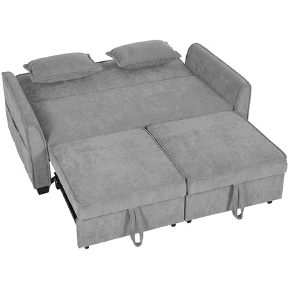 HOMCOM 2 Seater Sofa Bed, 4-in-1 L-Shaped Convertible Pull-Out Sleeper Sofa with Adjustable Backrest Side Pockets Additional View 16