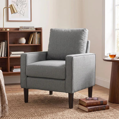 HOMCOM Accent Chair, Removable Pillow Linen Armchair with Comfy Spring Cushion for Living Room, Bedroom, Study Additional View 14
