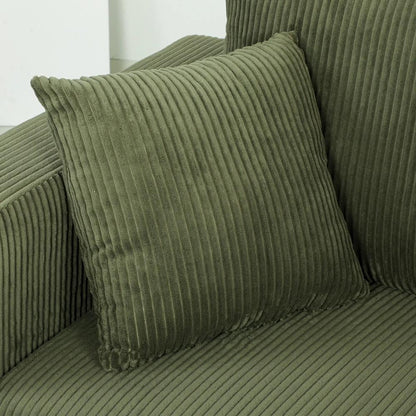 HOMCOM Loveseat Sofa with Wide Seat, Corduroy 2 Seater Couch with Deep Seat, Spring Cushion Additional View 25