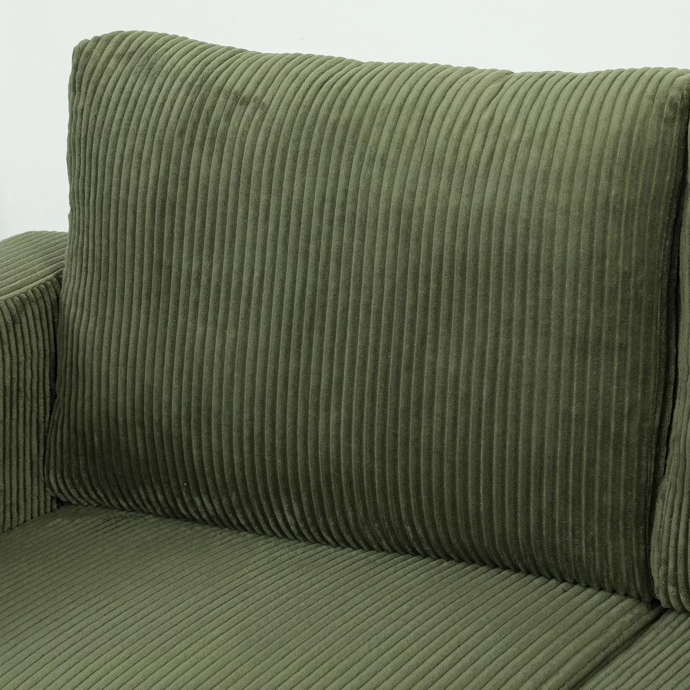 HOMCOM Loveseat Sofa with Wide Seat, Corduroy 2 Seater Couch with Deep Seat, Spring Cushion Additional View 26