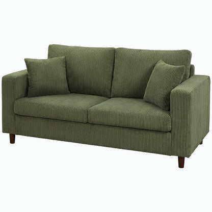 HOMCOM Loveseat Sofa with Wide Seat, Corduroy 2 Seater Couch with Deep Seat, Spring Cushion Additional View 30