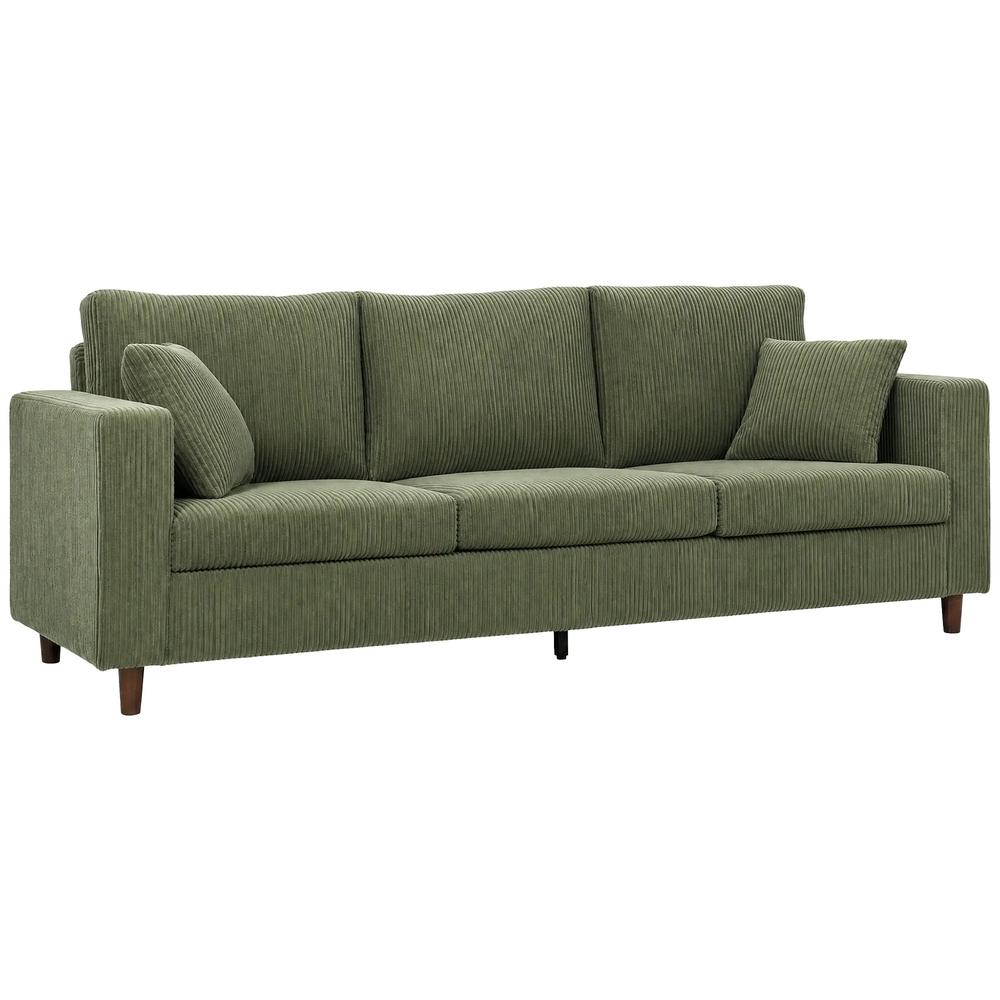 HOMCOM 3 Seater Sofa with Wide Seat, Corduroy Fabric Couch with Deep Seat, Spring Cushion Additional View 15