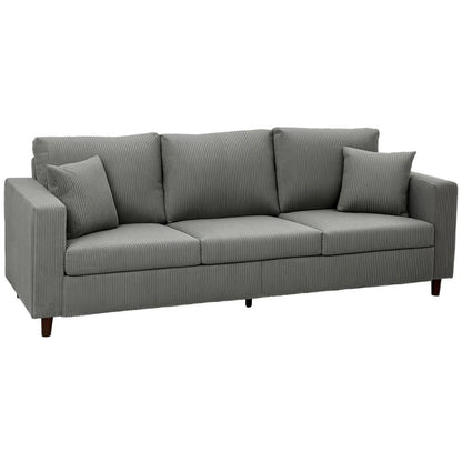HOMCOM 3 Seater Sofa with Wide Seat, Corduroy Fabric Couch with Deep Seat, Spring Cushion Additional View 16