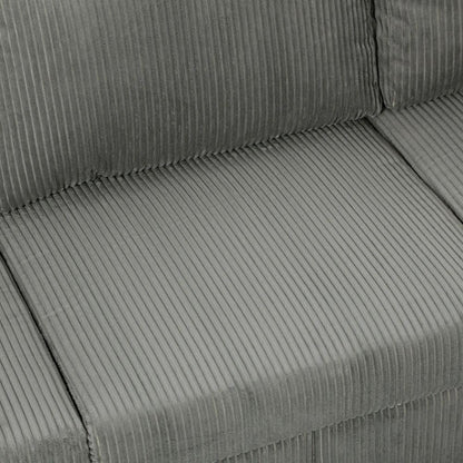 HOMCOM 3 Seater Sofa with Wide Seat, Corduroy Fabric Couch with Deep Seat, Spring Cushion Additional View 26