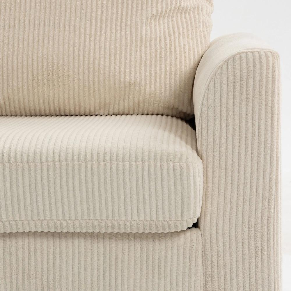 HOMCOM 2 Seater Sofa, Corduroy Small Couch with Spring Cushion, Wide and Deep Seat Additional View 11
