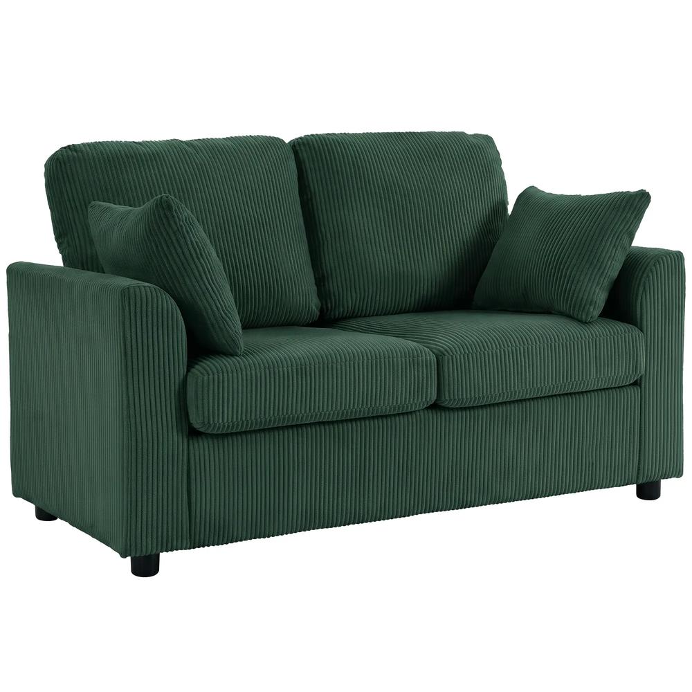 HOMCOM 2 Seater Sofa, Corduroy Small Couch with Spring Cushion, Wide and Deep Seat Additional View 15