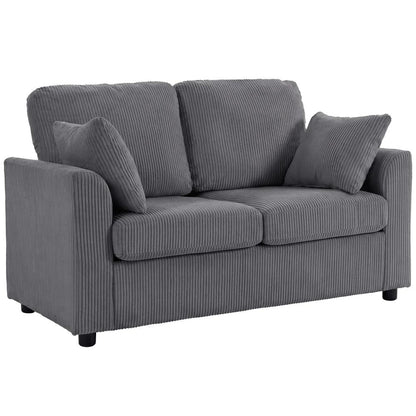 HOMCOM 2 Seater Sofa, Corduroy Small Couch with Spring Cushion, Wide and Deep Seat Additional View 25