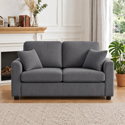 HOMCOM 2 Seater Sofa, Corduroy Small Couch with Spring Cushion, Wide and Deep Seat Additional View 26