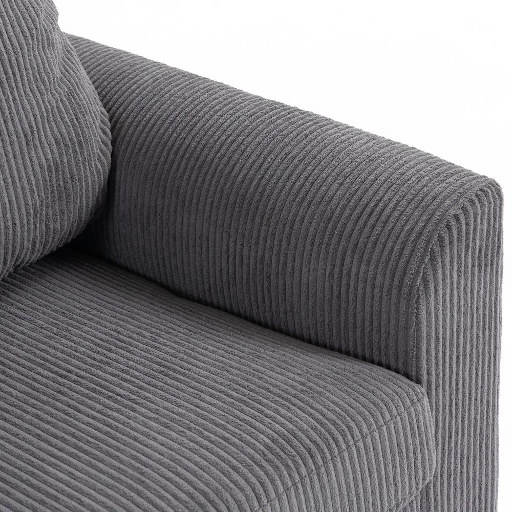 HOMCOM 2 Seater Sofa, Corduroy Small Couch with Spring Cushion, Wide and Deep Seat Additional View 34